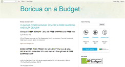 Desktop Screenshot of boricuaonabudget.blogspot.com