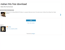 Tablet Screenshot of downloadmohanhits.blogspot.com