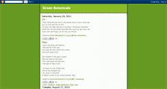 Desktop Screenshot of greenbotanicals.blogspot.com