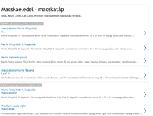 Tablet Screenshot of macskaeledel.blogspot.com