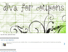 Tablet Screenshot of divaforcoupons.blogspot.com