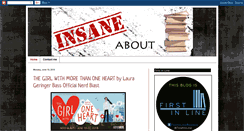 Desktop Screenshot of insaneaboutbooks.blogspot.com