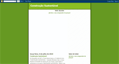 Desktop Screenshot of construcaoesustentabilidade.blogspot.com
