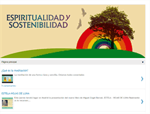 Tablet Screenshot of espiritualidadysostenibilidad.blogspot.com