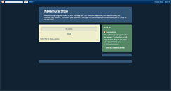 Desktop Screenshot of nakamurashop.blogspot.com