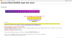 Desktop Screenshot of joyous-chai-lights-sept-oct2010.blogspot.com