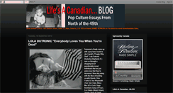 Desktop Screenshot of lifesacanadian.blogspot.com