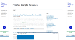Desktop Screenshot of freshersampleresumes.blogspot.com