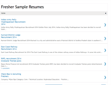 Tablet Screenshot of freshersampleresumes.blogspot.com