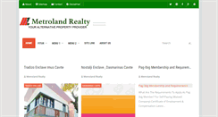 Desktop Screenshot of metrolandrealty.blogspot.com