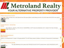 Tablet Screenshot of metrolandrealty.blogspot.com