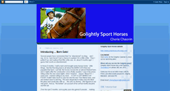 Desktop Screenshot of golightlysporthorses.blogspot.com
