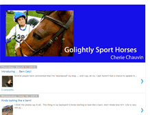 Tablet Screenshot of golightlysporthorses.blogspot.com