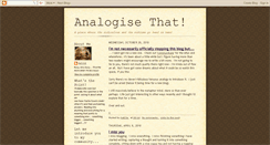 Desktop Screenshot of analogisethat.blogspot.com