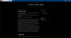 Desktop Screenshot of ihateleanawen.blogspot.com