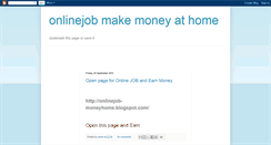 Desktop Screenshot of onlinejob-moneyhome.blogspot.com