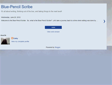 Tablet Screenshot of bluepencilscribe.blogspot.com