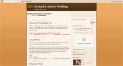 Desktop Screenshot of adeleandmikewedding.blogspot.com