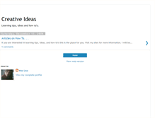 Tablet Screenshot of mycreativeideasforyou.blogspot.com