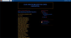 Desktop Screenshot of lasmatematicasdelcrispin.blogspot.com