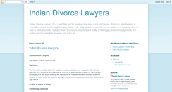 Desktop Screenshot of indiandivorcelawyers.blogspot.com