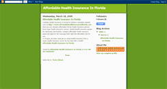Desktop Screenshot of affordablehealthinsuranceinflorida.blogspot.com