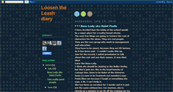 Desktop Screenshot of loosentheleashdiary.blogspot.com