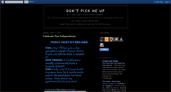 Desktop Screenshot of dontpickmeup.blogspot.com