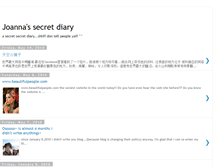 Tablet Screenshot of joannasecretdiary.blogspot.com