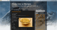 Desktop Screenshot of maijarecipes.blogspot.com