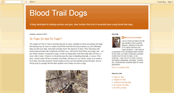 Desktop Screenshot of bloodtraildogs.blogspot.com