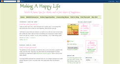 Desktop Screenshot of makingahappylife.blogspot.com