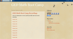 Desktop Screenshot of gedmathbootcamp.blogspot.com