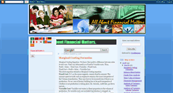 Desktop Screenshot of aboutfinancialmatters.blogspot.com