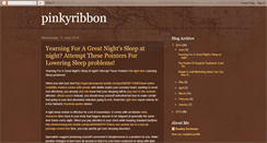 Desktop Screenshot of pinkyribbon.blogspot.com