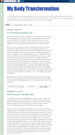 Mobile Screenshot of mybodytransform.blogspot.com