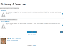 Tablet Screenshot of canonlawdictionary.blogspot.com