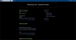 Desktop Screenshot of pervasivecomputing-sloke.blogspot.com