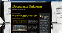 Desktop Screenshot of documentsunknown.blogspot.com