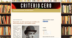 Desktop Screenshot of criteriocero.blogspot.com