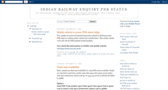 Desktop Screenshot of indianrailwayenquirypnr.blogspot.com