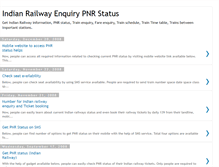 Tablet Screenshot of indianrailwayenquirypnr.blogspot.com