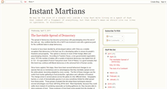 Desktop Screenshot of instantmartians.blogspot.com