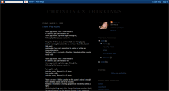 Desktop Screenshot of christinasthinkings.blogspot.com