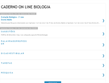 Tablet Screenshot of cadernoonlinebiologia.blogspot.com