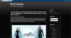 Desktop Screenshot of finalfantasyboy.blogspot.com