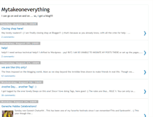 Tablet Screenshot of mytakeoneverything9.blogspot.com