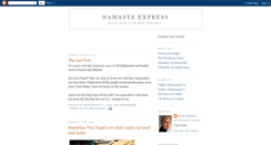 Desktop Screenshot of namaste-express.blogspot.com