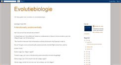 Desktop Screenshot of evolutiebiologie.blogspot.com