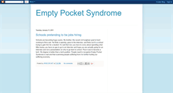 Desktop Screenshot of emptypocketsyndrome.blogspot.com